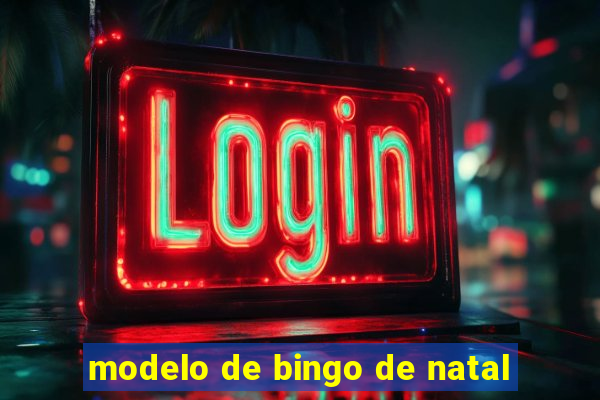 modelo de bingo de natal